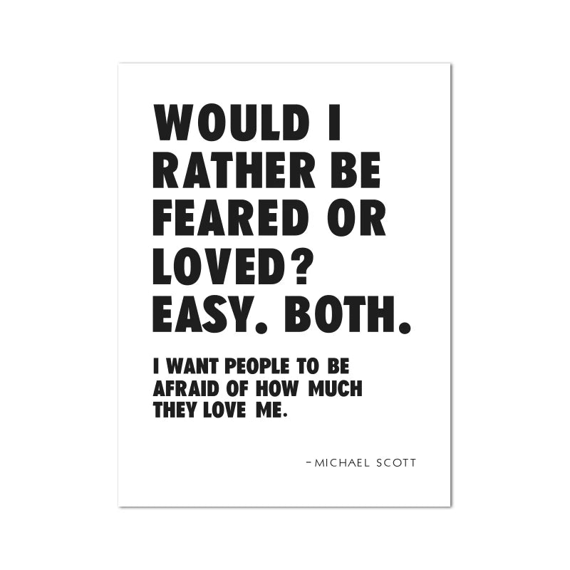 The Office TV Show Art Canvas Poster Painting Michael Scott Quotes Wall Picture Print Office Home Minimalist Decoration