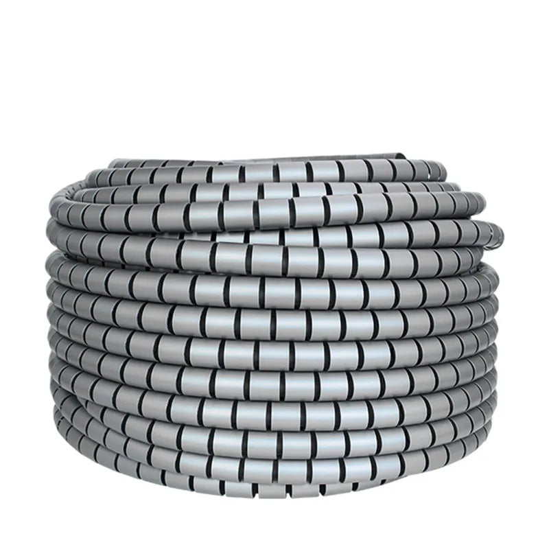 10M 8/10/12/16/22mm Line Flexible Spiral Cable Organizer Storage Pipe Cord Protector Management Cable PE Tube