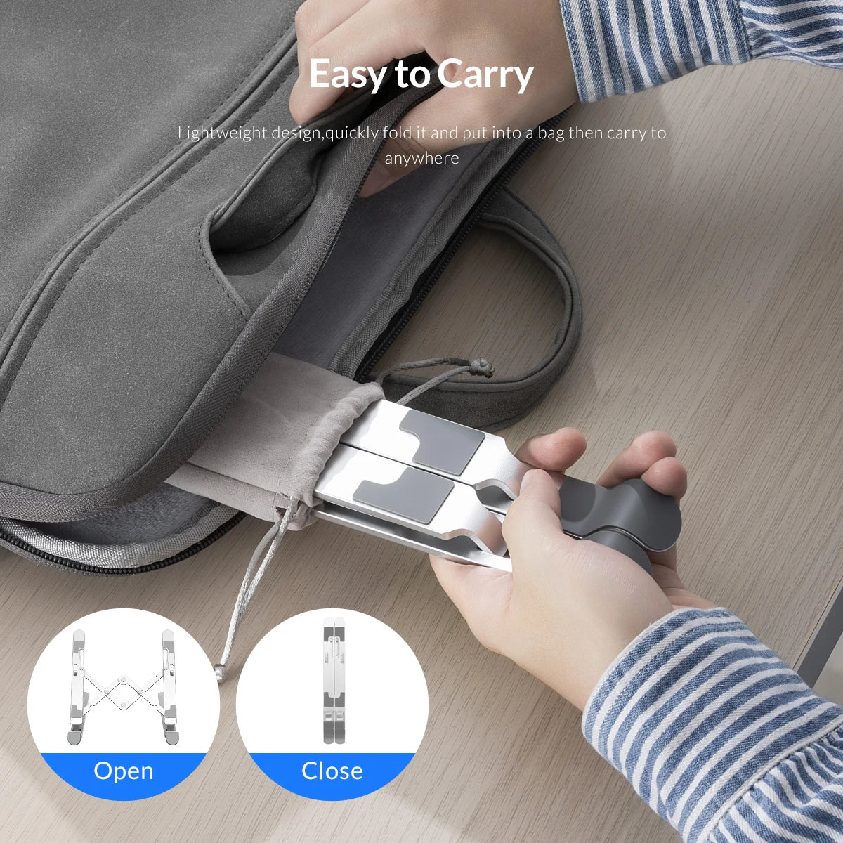 ORICO Foldable Laptop Stand Holder Riser Portable Adjustable Aluminum Notebook Stand Computer Stand 7 Angles