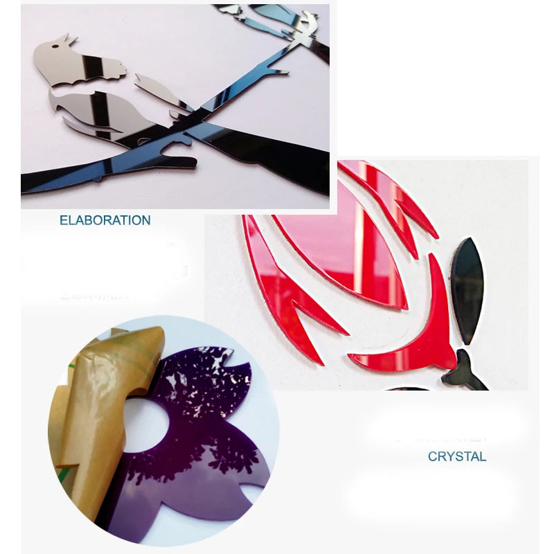 Creative Mechanical Gear Mirror Wall Stickers Office Wall 3D decor Corporate Culture Wall Inspirational Sticker Home