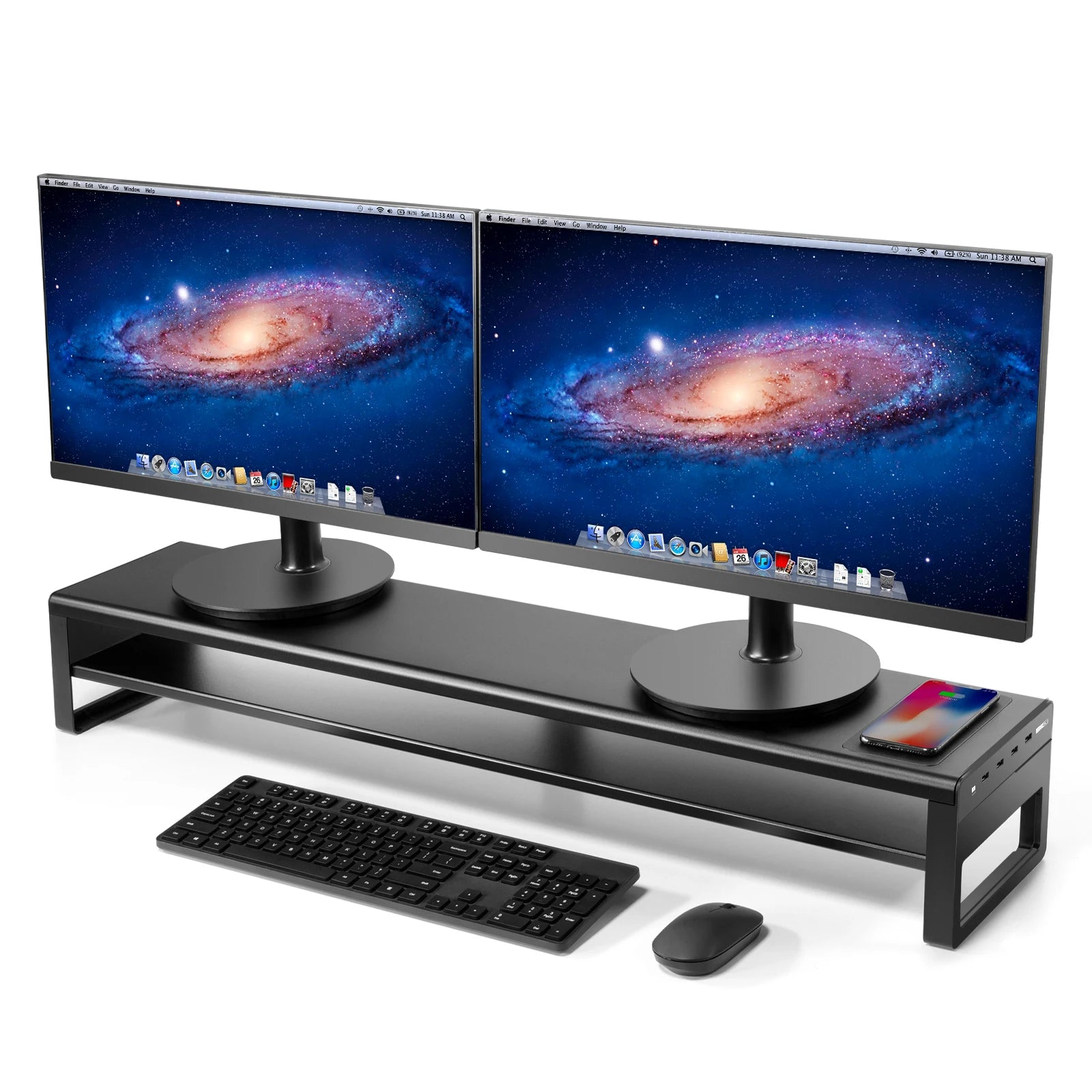 2-tiers-dual-monitor-stand-aluminum-monitor-riser-with-wireless-charging-and-4-usb-3-0-hub-ports-for-computer-tv-space-saving