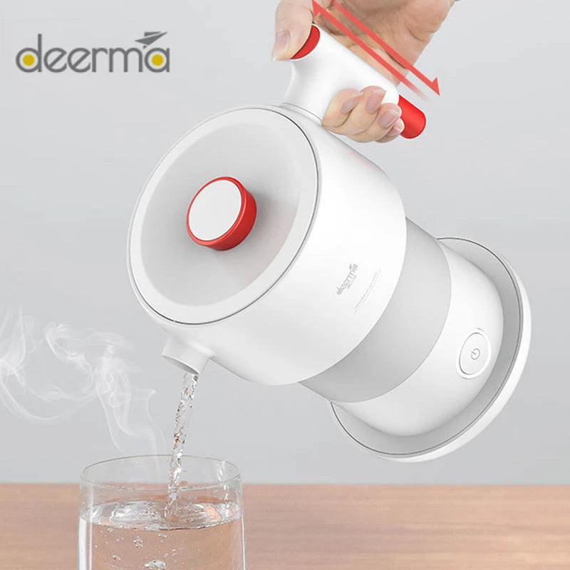 Deerma Portable Electric Kettle Foldable Camping Water Boiler Travel Kettle for Heating Water 0.6L with Storage Bag