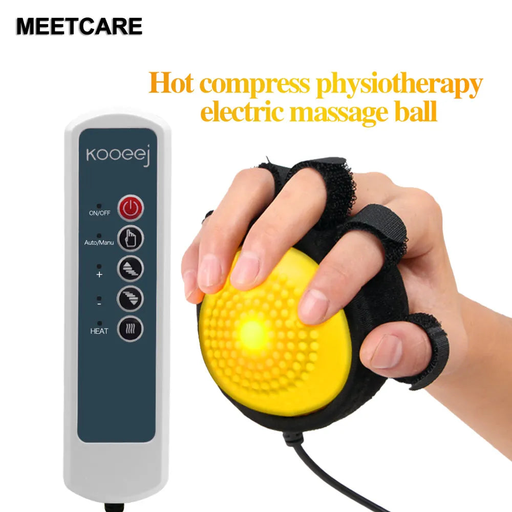 Electric Hand Massage Ball Hot Compress Stroke Hemiplegia Finger passive training improve finger cramps and finger