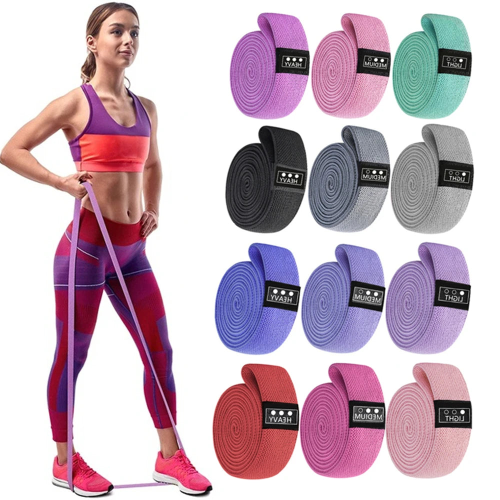 1Pcs Long Resistance Stretch Bands Exercise Fitness Loop Band Set for Leg Thigh Hip Squat Booty Full Body At Gym Home