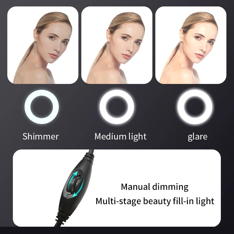 2K Full HD1080P Auto Focus WebCam With Microphone LED Light Camera Fill Light USB Web Cam For Conference Laptop Video