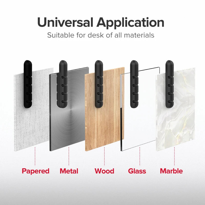 UGREEN Cable Organizer Silicone USB Cable Winder Flexible Cable Management Clips For Mouse Headphone Earphone Cable