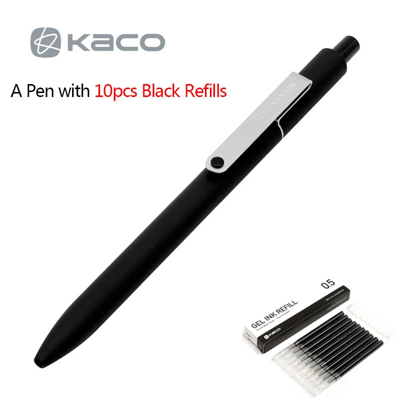 KACO KacoGreen ALIO Pen Storage Bag For 10 20 pens zipper warterproof pen storage bag Black Sign Pen Case Holder Pouch