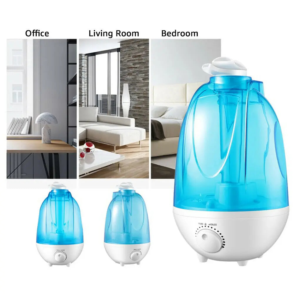 4000ML Ultrasonic Air Humidifier Double Sprayers Big Mist Volume Fog Mist Maker Essential Oil Diffuser For Home Office
