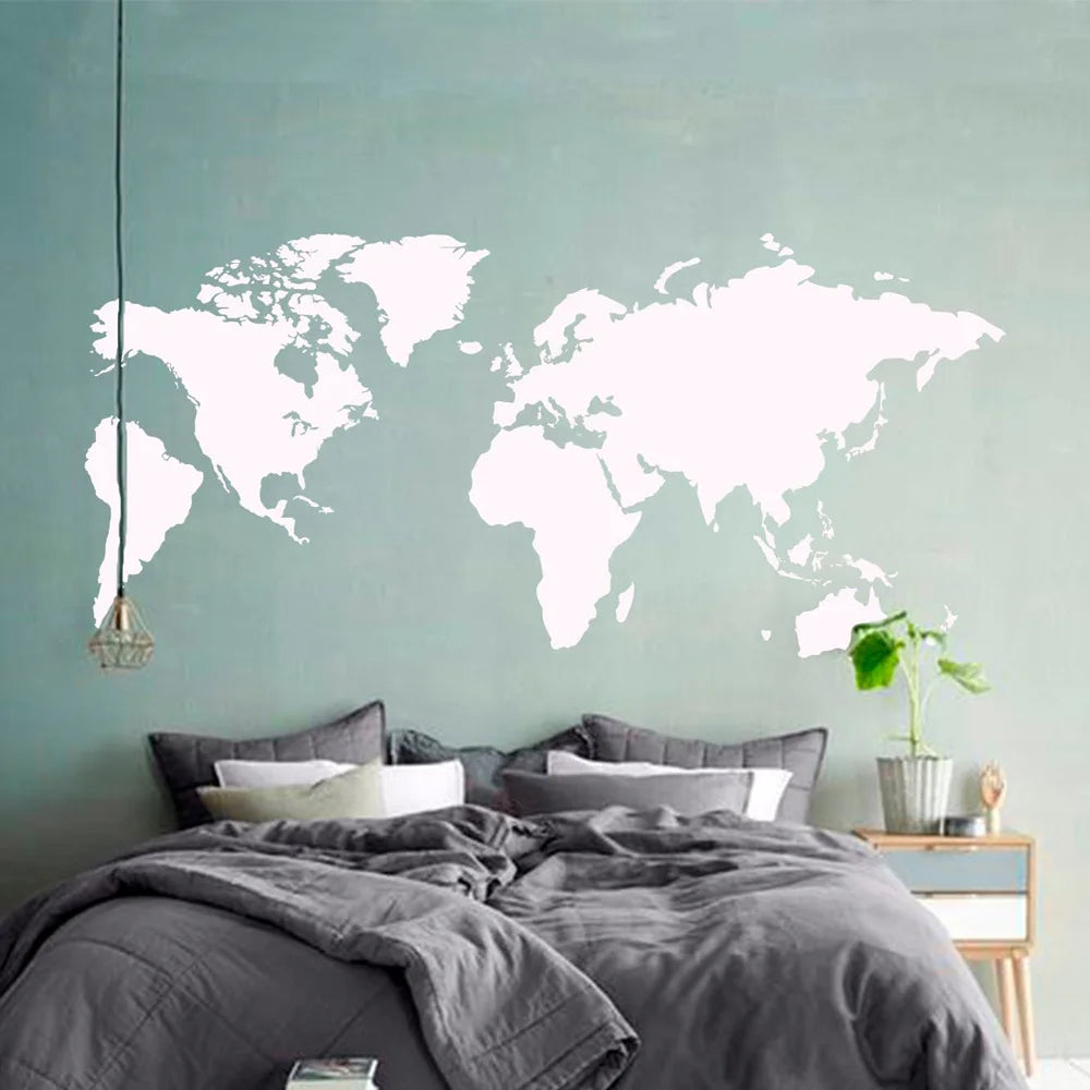 2021 New World Map wall sticker For Office Decoration living room Bedroom vinyl Decor Wallpaper PVC removeable Wall