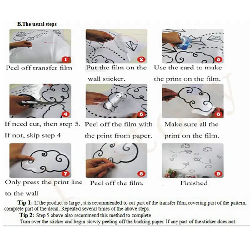 Creative Thinking Inspirational Quotes Wall Decal Motivational Vinyl Wall Stickers for Living Room Study Room Home