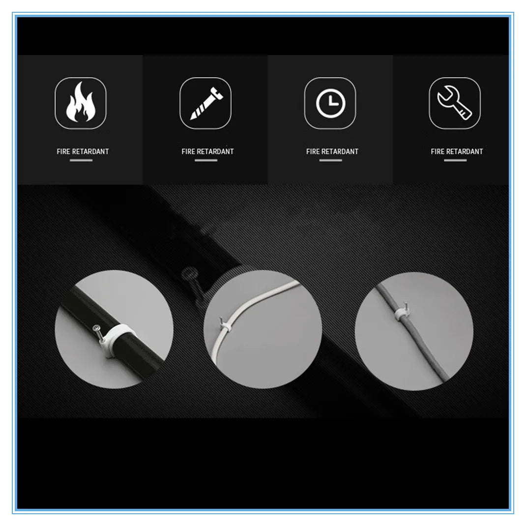 100pcs Cable fixed 25mm Flat or Round or Circle Path cable clips with Nail Wire U Circle Cable Clamp with Nail