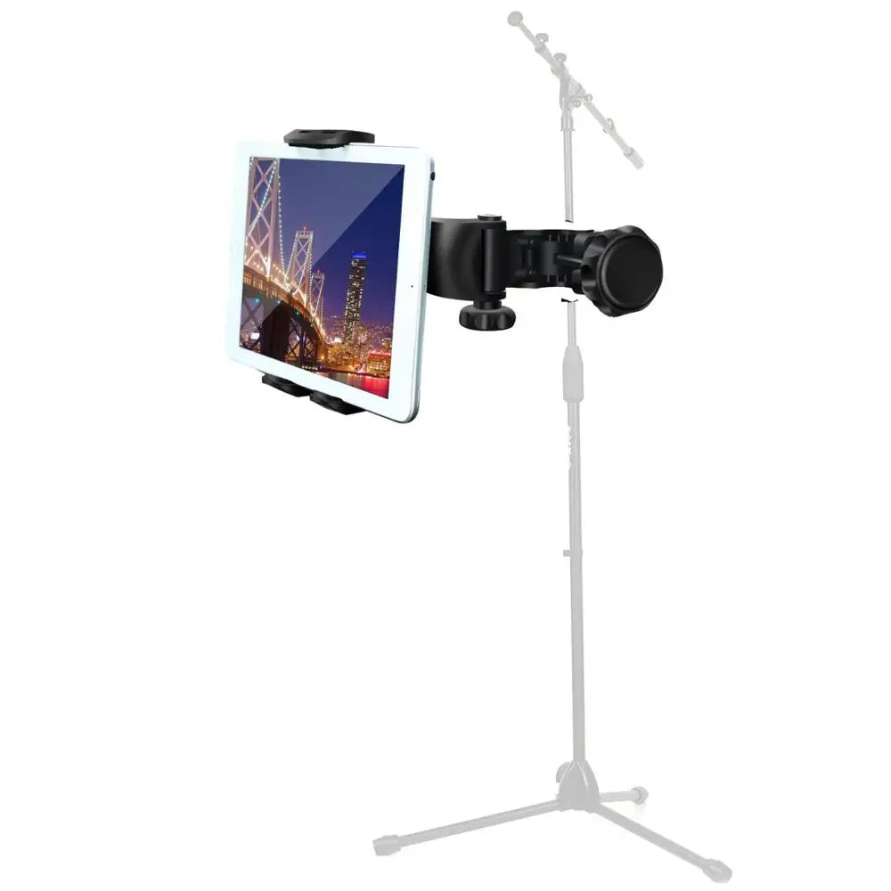 tablet holder and phone holder for Microphone stand ABC plastic mount for Apple Ipad for Iphone 4.5-10.5’’ ereader car