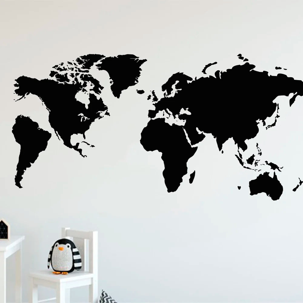 2021 New World Map wall sticker For Office Decoration living room Bedroom vinyl Decor Wallpaper PVC removeable Wall
