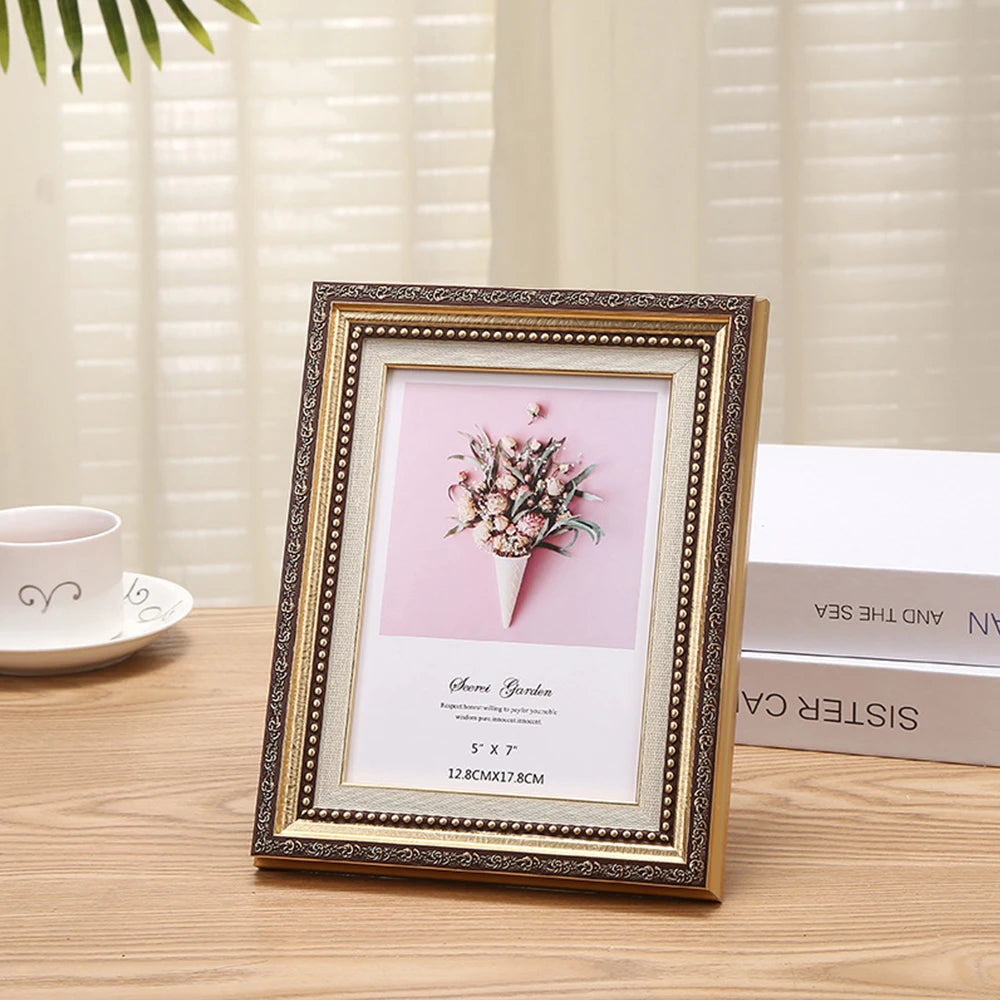 Photo frame retro blue 5 x 7 photo frame home office for photo frame unique design Christmas Valentine’s Day gift