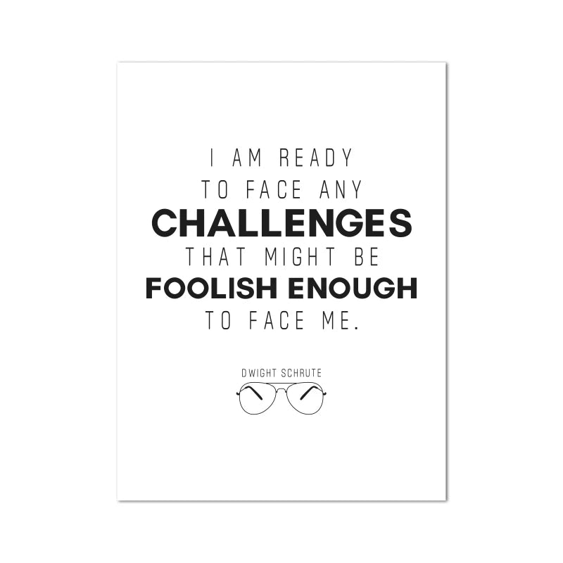 The Office TV Show Art Canvas Poster Painting Michael Scott Quotes Wall Picture Print Office Home Minimalist Decoration