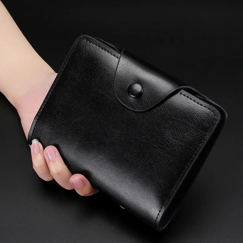 New Genuine Leather Function 40 Bits Card Case Business Card Holder Men Women Credit Passport Card Bag ID Passport Card