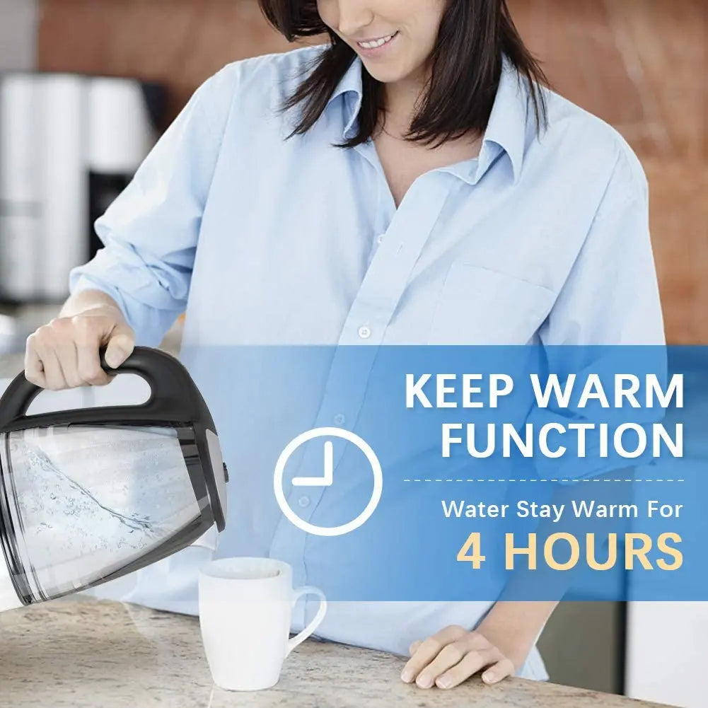 Electric Kettle Temperature Control 4Hours Keep Warm Teapot 2L Glass Tea Coffee Hot Water Boiler BPA Free Home