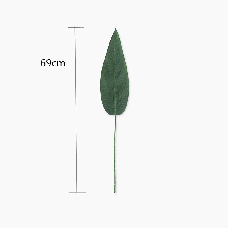 87CM Artificial Banana Leaf Plastic Tropical Plants Monstera Flower Arrangement Material Used For Home Office Hotel