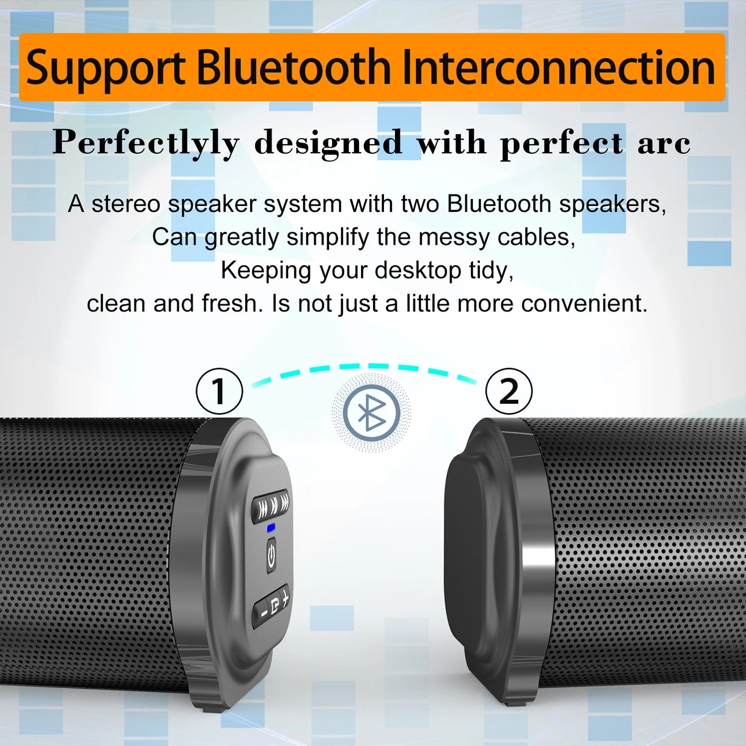 2024 Soundbar Sound Wireless Bluetooth Car Computer Speaker Stereo Tv Home Theater Sombar For 3.5mm Output PC - BS-10