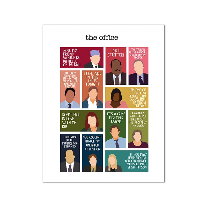 The Office TV Show Art Canvas Poster Painting Michael Scott Quotes Wall Picture Print Office Home Minimalist Decoration