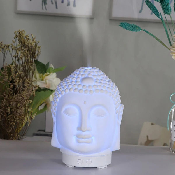 100ml Essential Oil Diffuser Buddha head Humidifier With Night Lamp Aromatherapy Mist Foger Maker Essential Oil Diffuse