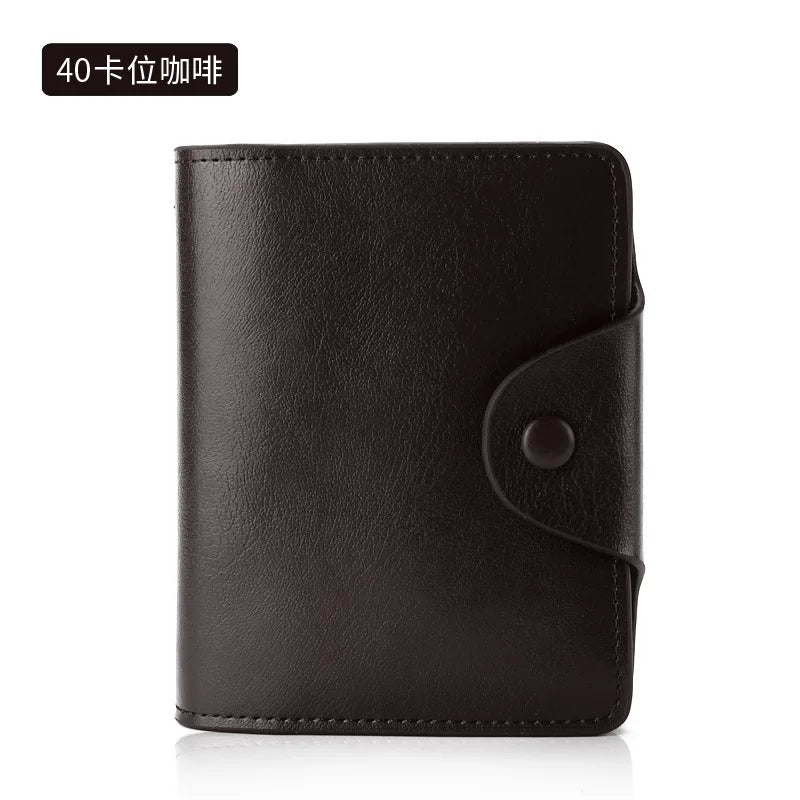 New Genuine Leather Function 40 Bits Card Case Business Card Holder Men Women Credit Passport Card Bag ID Passport Card