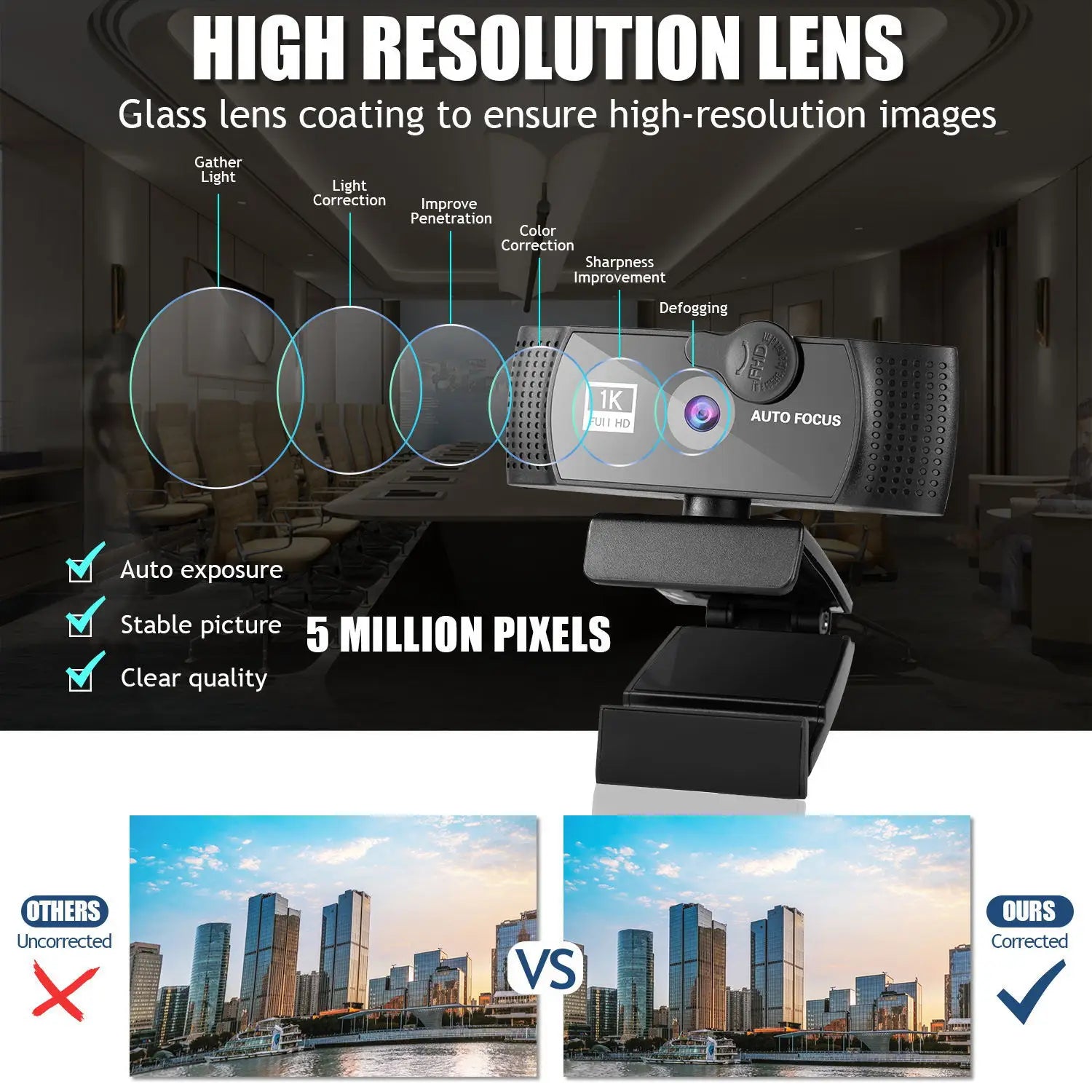 8K 4K Webcam 2K 1080P Full HD Web Camera Auto Focus With Microphone USB Plug Web Cam For PC Computer Laptop Video Mini