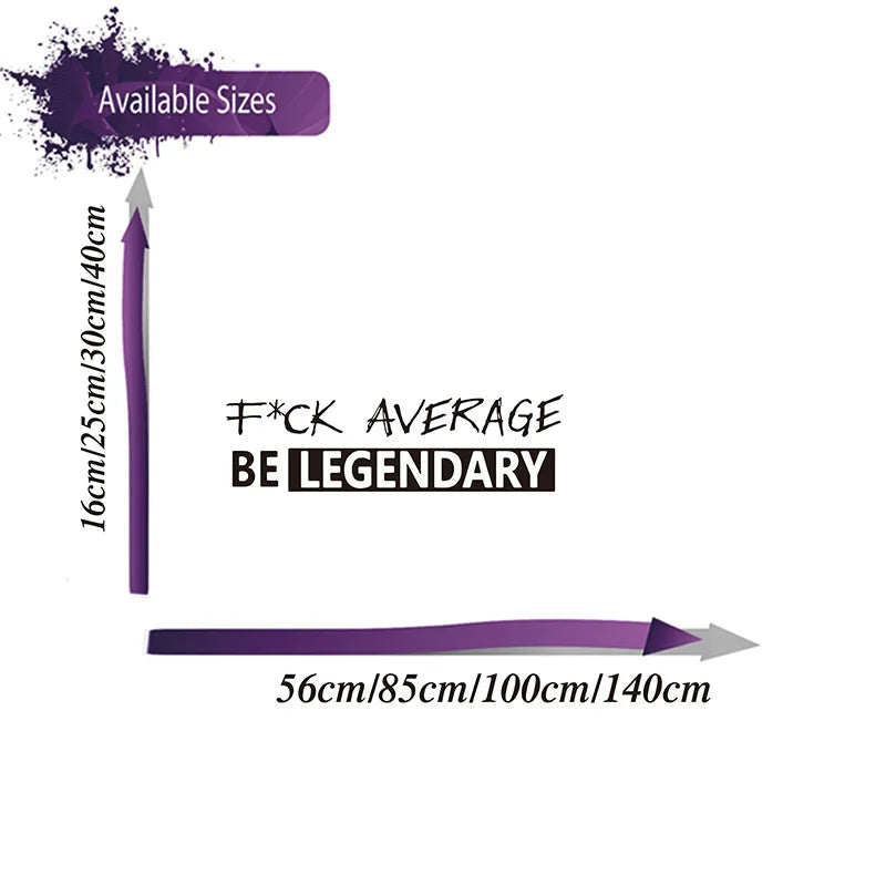 Do Not Average Be Legendary Quote Wall Sticker Office Gym Inspirational Motivational Quote Wall Decal Fitness School