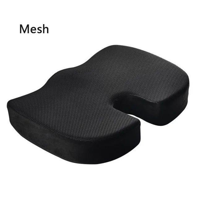 2 In 1 Bamboo Fiber Memory Foam Seat Cushion Back Cushion Slow Rebound Waist Support Set for Home Office Health Care