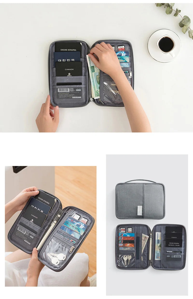 Family Passports Holder Creative Waterproof Document Case Organizer Travel accessories Document Bag Cardholder