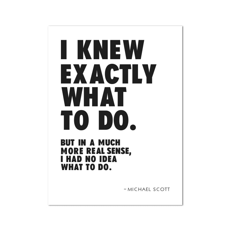 The Office TV Show Art Canvas Poster Painting Michael Scott Quotes Wall Picture Print Office Home Minimalist Decoration