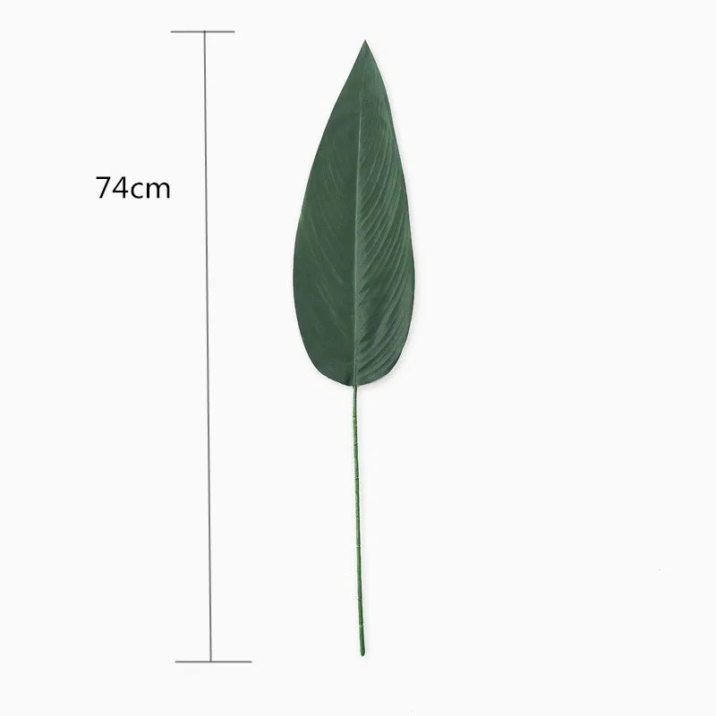 87CM Artificial Banana Leaf Plastic Tropical Plants Monstera Flower Arrangement Material Used For Home Office Hotel