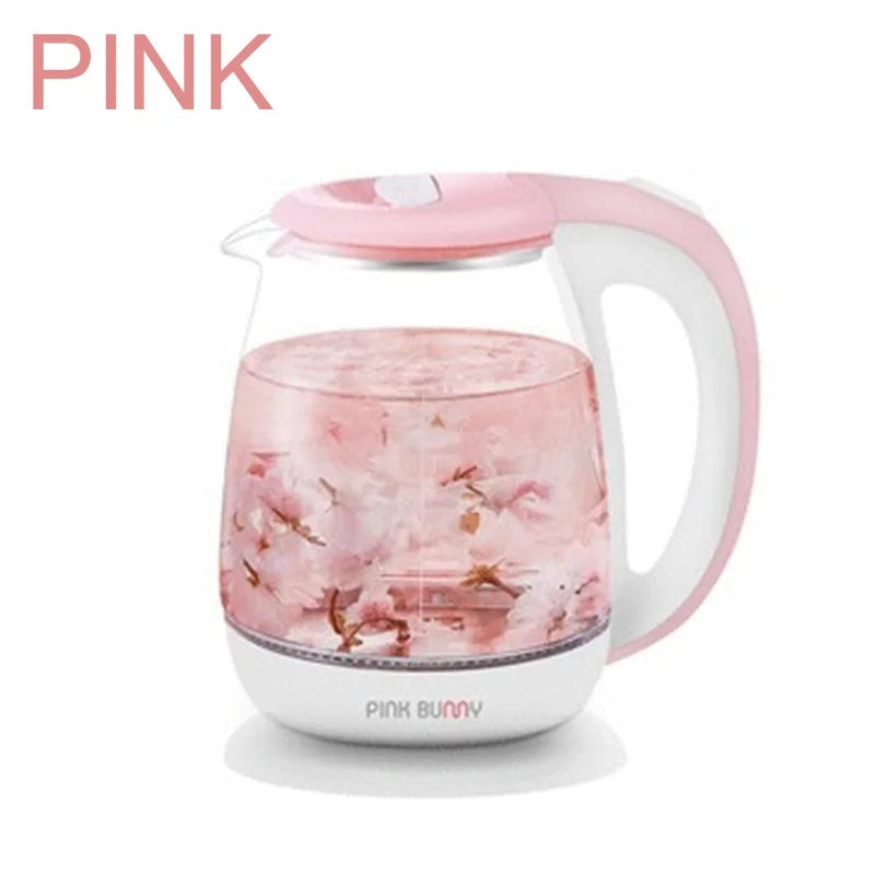 High Borosilicate Glass Kettle transparent blue light boiling water household kettle automatically power off prevent