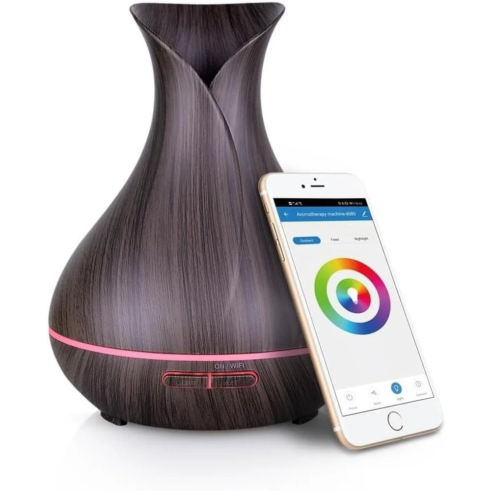 WiFi Aromatherapy Diffuser Essential Oil Smart Control Voice Activated App Scheduling Mood Lighting Ultrasonic Mist