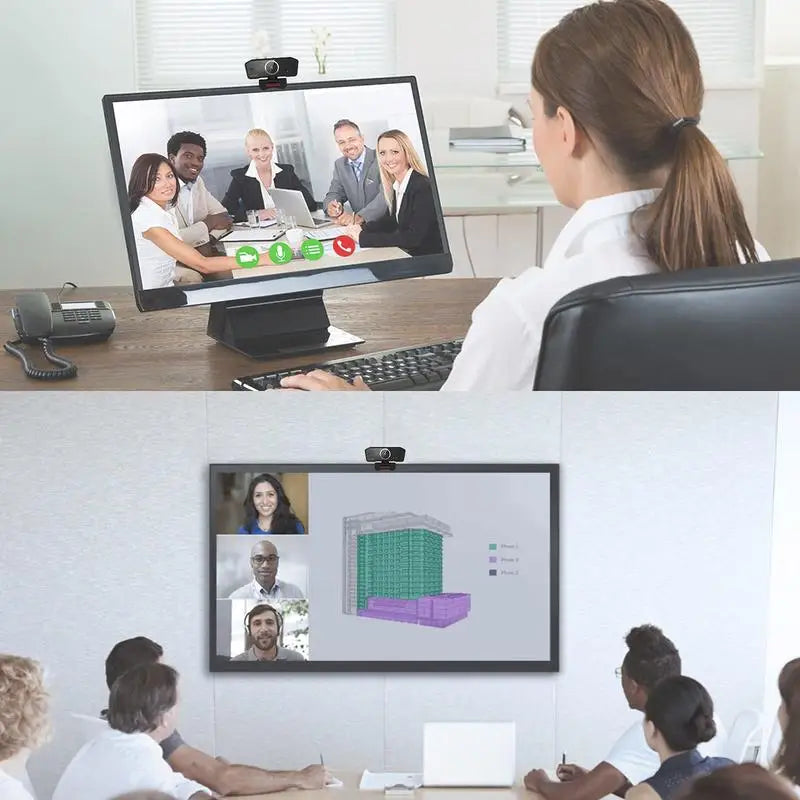 Redragon GW800 1080P PC Webcam with Built-in Dual Microphone 360° Rotation - 2.0 USB Computer Web Camera- 30 FPS