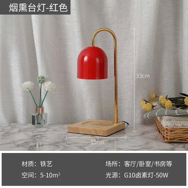 Aromatherapy Candle Lamp Retro Nostalgic Marble Molten Wax Lamp Household Creative Plug-in Dimming Candlestick Desk