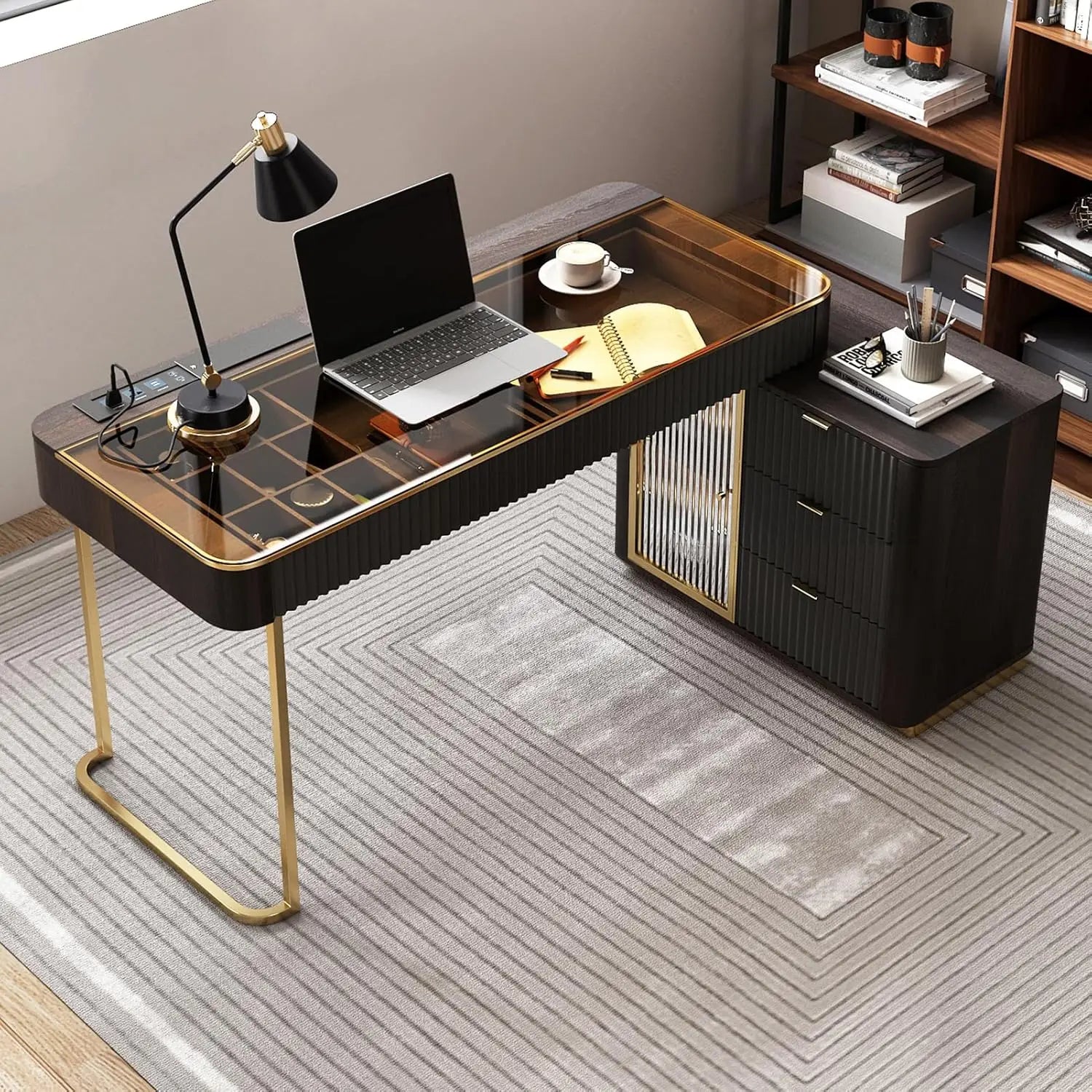 Office Desk Very Easy to Assemble Computer Desk Home Telescopic Writing Desk Modern Computer Desk with Retractable