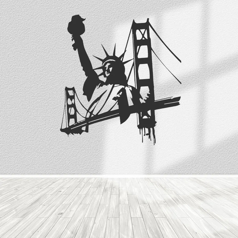 New York City Famous Sign Liberty Wall Sticker Vinyl Art Home Decor Living Room Bedroom Decal Office Decoration Wall