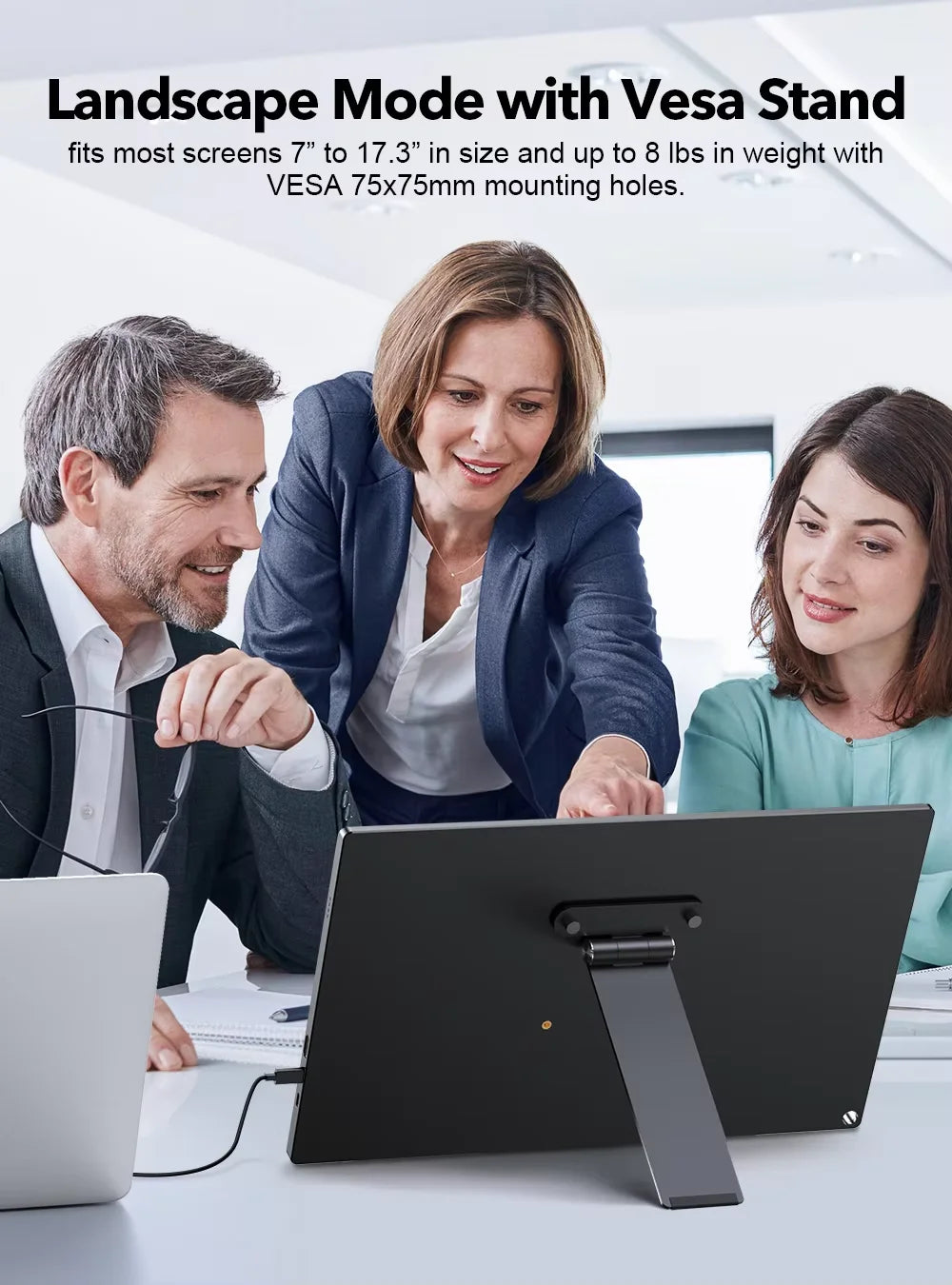 UPERFECT Portable VESA Monitor Stand With Hand Screw 7 to 18.5 Inch Freestanding Desk Mount Fits For Monitor