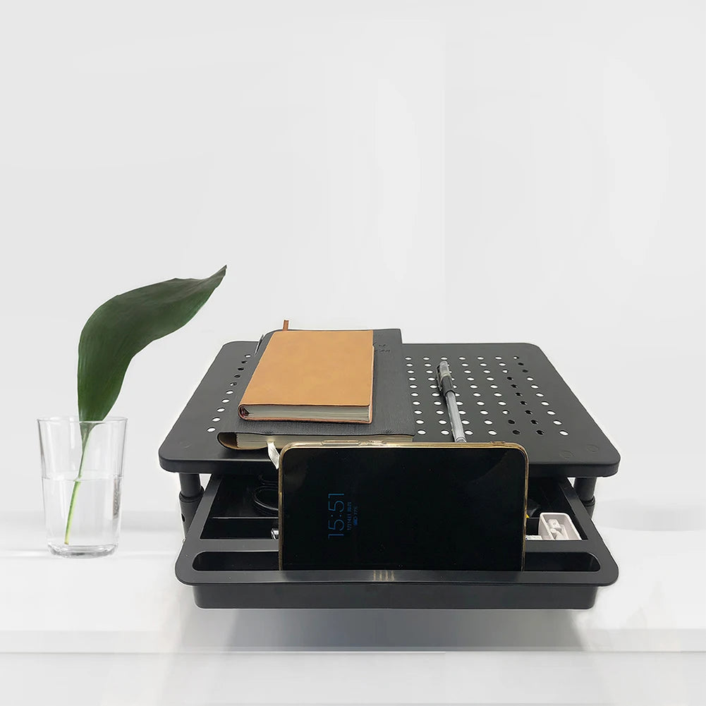 Monitor Stand Riser with Drawer Computer Monitor Stand 3 Height Adjustable Monitor Riser Desk Organizer for Laptop PC