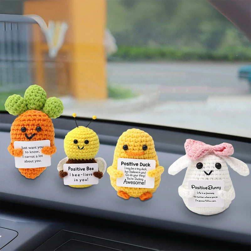 Crochet Ornament Finished Positive Figures Crochet Animals Chicken Desk Accessories Home Office Decor Christmas New
