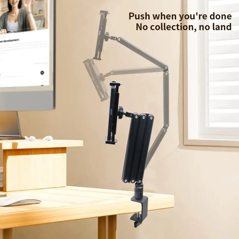 For Phones Tablets Online Live Office Stand 4.7-17.3Inch Desktop Fixed Rotating Three-Fold Adjustable Telescopic