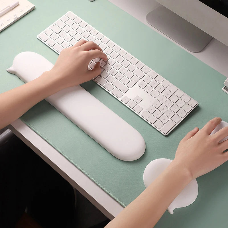 Chat Bubble Silicone Wrist Mouse Pad Keyboard Hand Rest Wrist Rest Palm Rest Wrist Pad Ergonomics White High Value