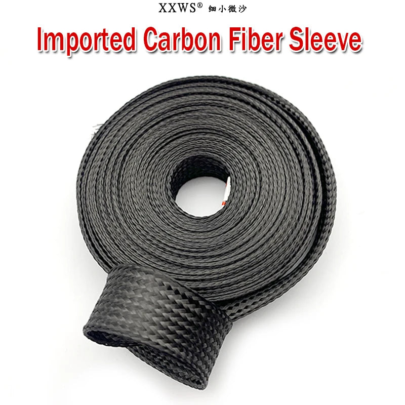 Sleeves 4-40mm High Density Tightly Black Braided Flexible Carbon Fiber Sleeving Shield Wire Cable Tube Sheath Sleeve