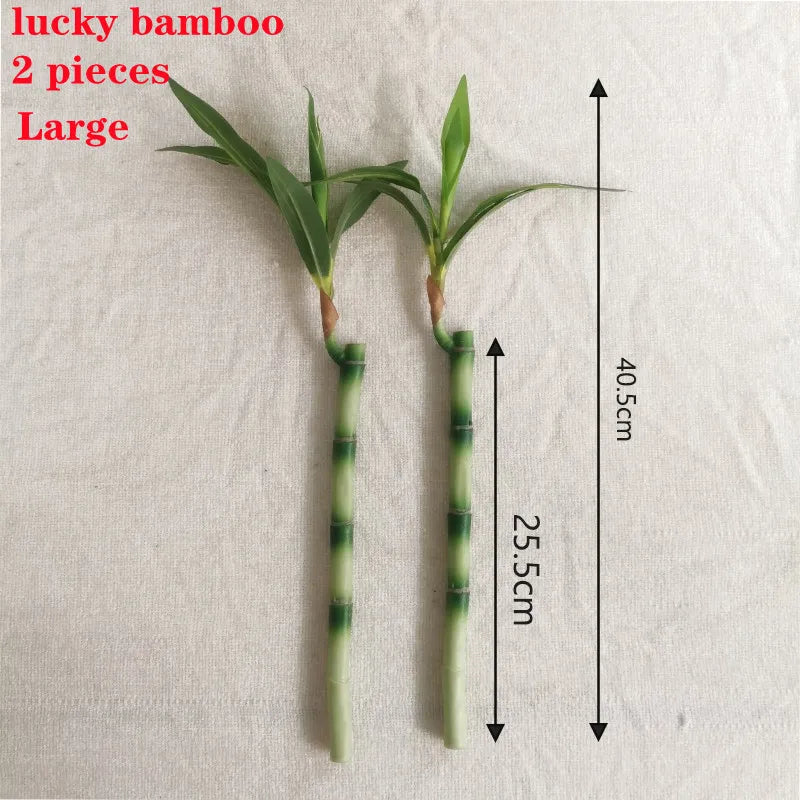 New 40cm rFtificial Lucky Bamboo Succulent Fake Plant Flower Green Potted Garden Outdoor Dining Table Fish Tank Home