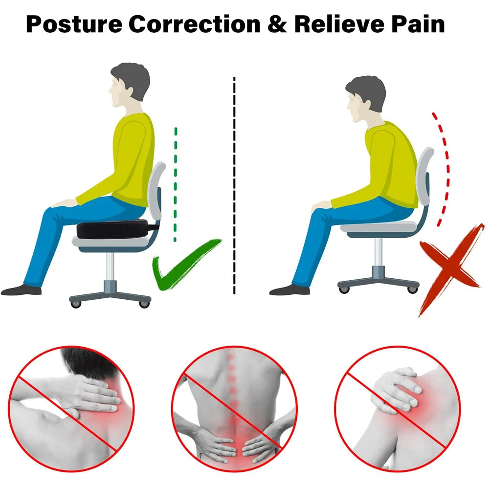 Office Chair Cushion Seat Pad Memory Foam Car Seat Cushion Orthopedic Hemorrhoid Pillow Gel Seat Cushions for Chairs