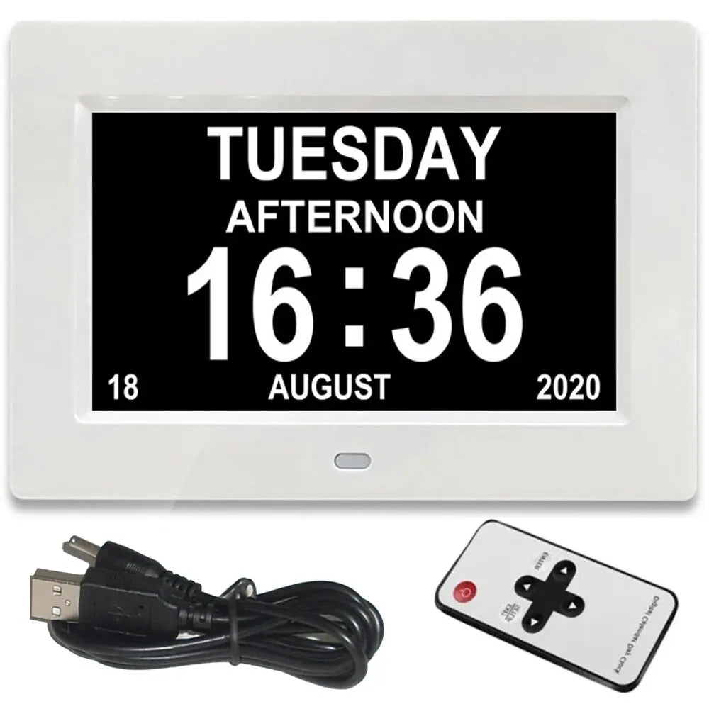 12 Alarms LED Calendar Clock with Multi-languages to Display. Reminding Work and Plans. A Medicine Time Reminder