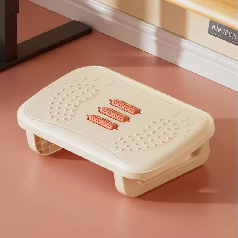 Ergonomic Foot Stool Massage Rollers Footrest With Anti-slip Strip Under Desk Foot Rest For Children Adults Old Man