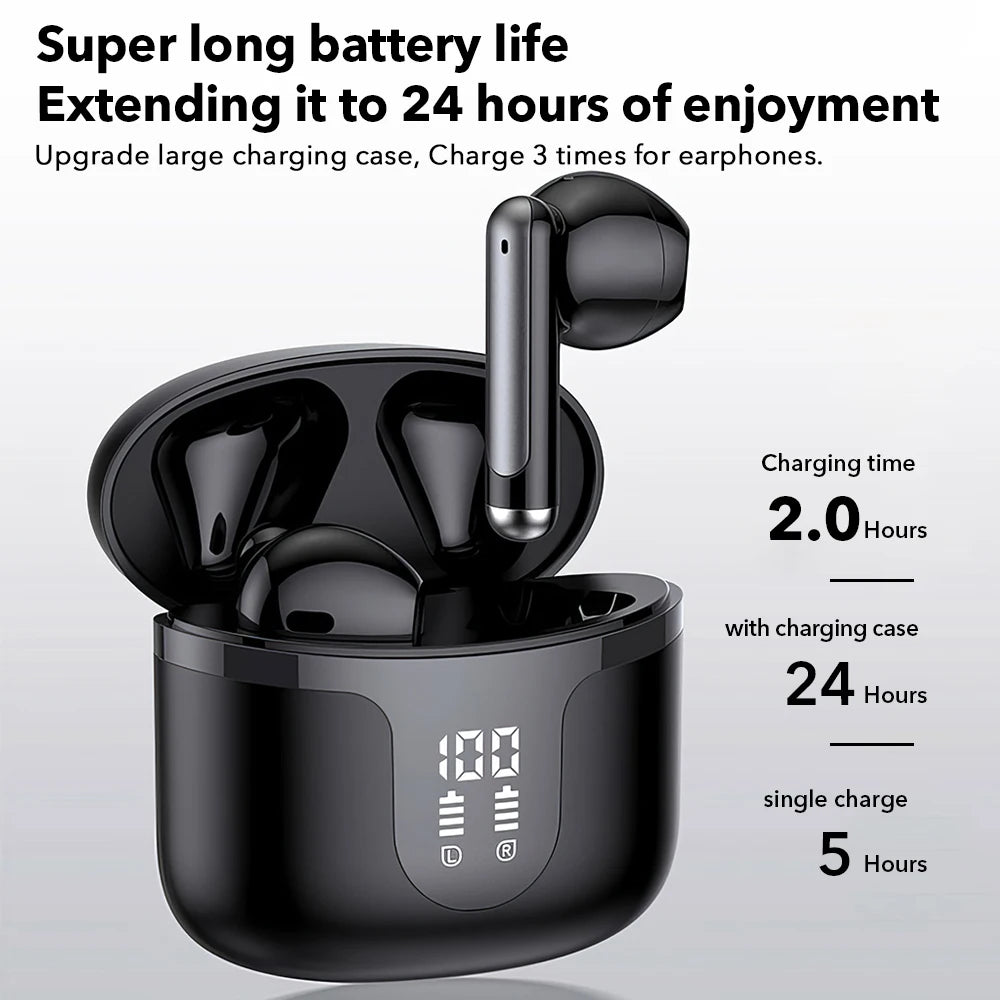 Mpow S47 True Wireless Bluetooth V5.3 Earphones with 35H Playback TWS Waterproof Earbuds for iPhone Huawei Xiaomi All