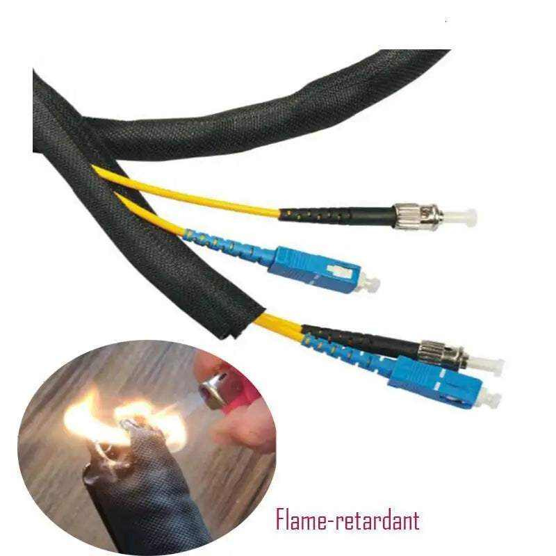 1-5m PET Braided Expandable Cable Sleeve 3-38mm Flexible Self Closed Insulated Wrap Pipe Tube Line Protector Wire